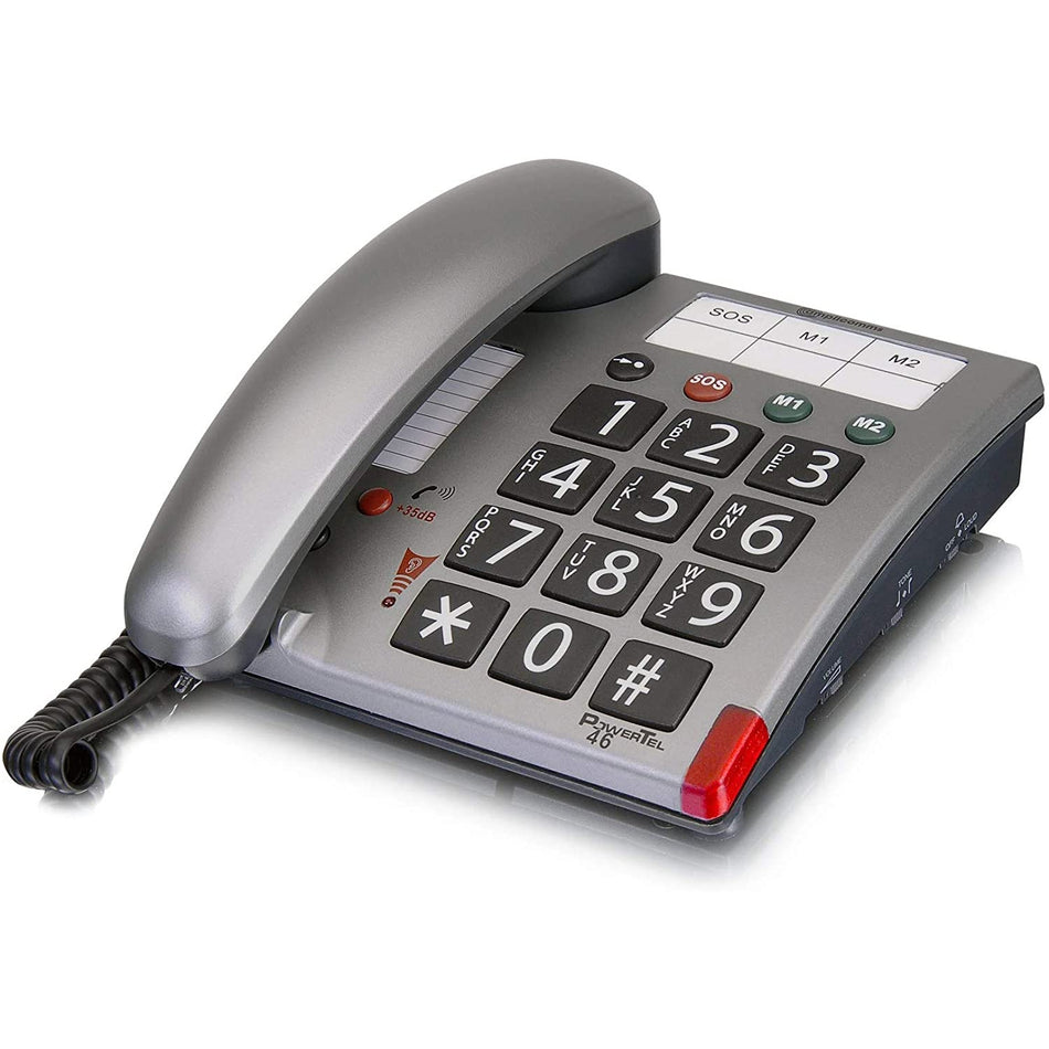 Amplicomms PowerTel 46 Big Button Corded Phone Landline Phones Amplicomms