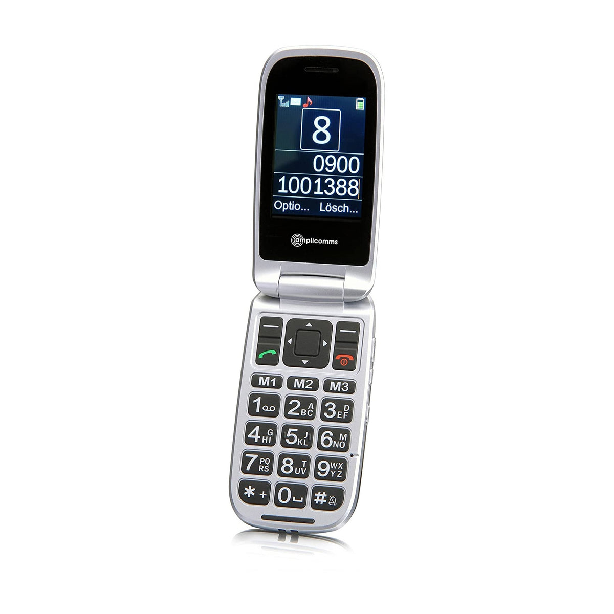 Amplicomms PowerTel M7510-3G Big Button Mobile Phone for Elderly in Black Mobile Phones Amplicomms