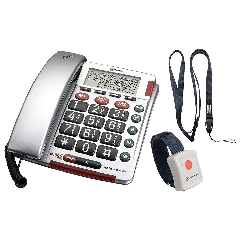 Amplicomms BigTel 50 Plus Big Button Corded Phone Landline Phones Amplicomms