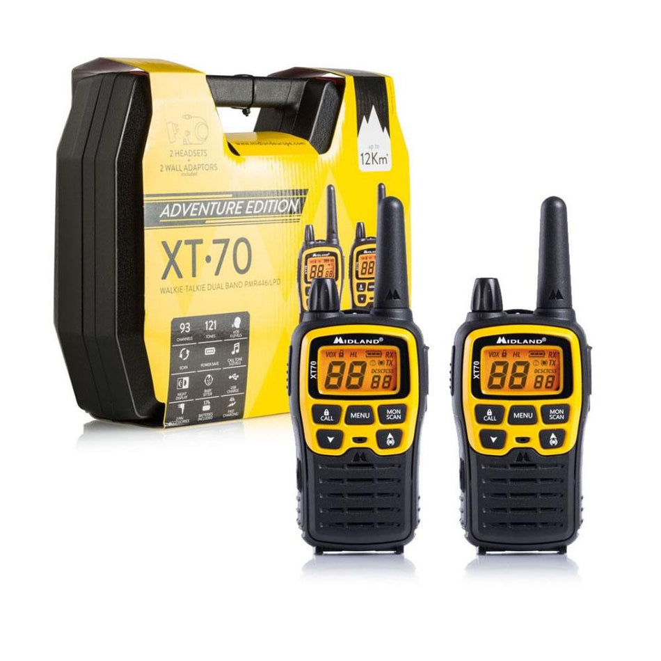 Midland XT70 Adventure Walkie Talkies Twin Pack