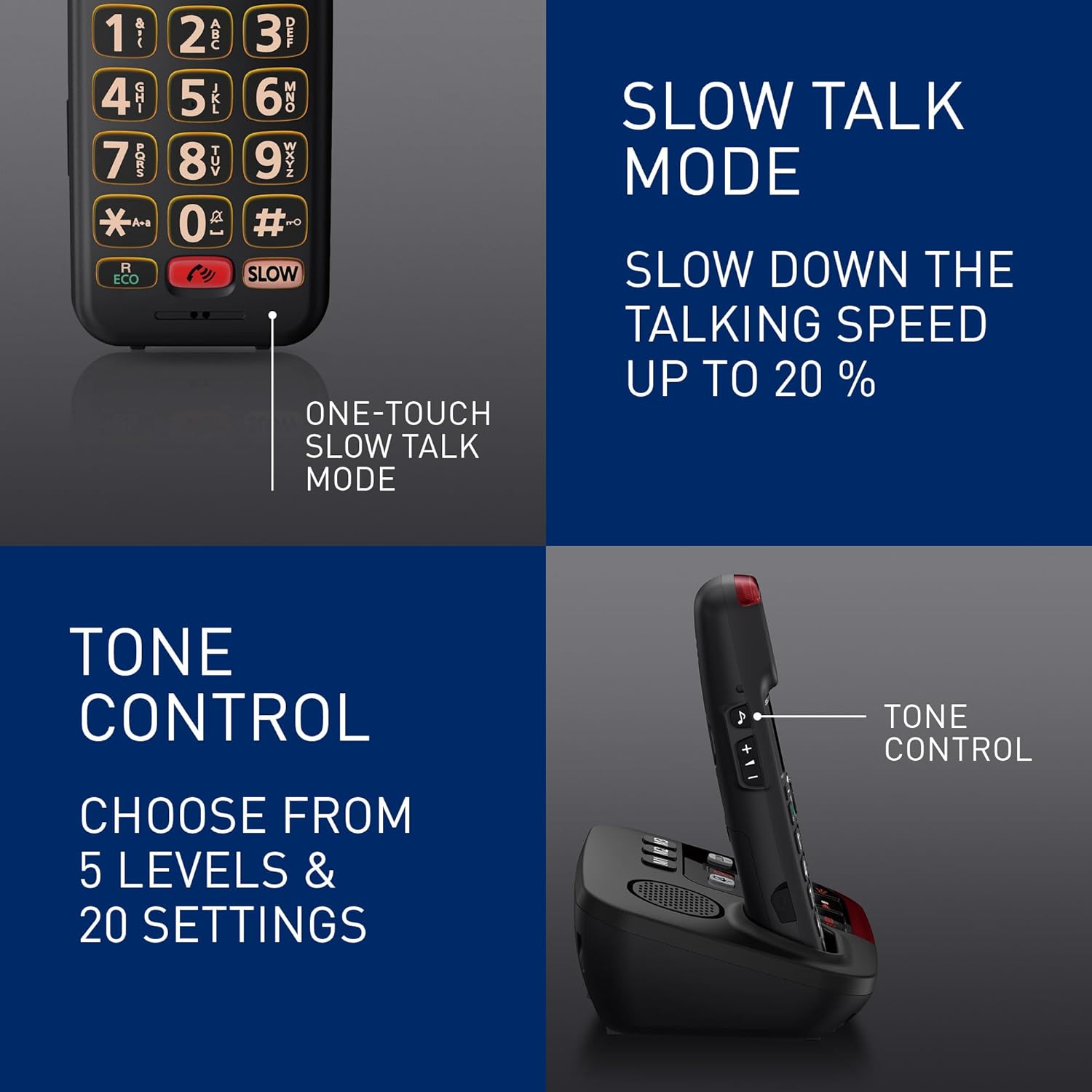 Panasonic KX-TGM426 Six Handset Big Button Cordless Phones Landline Phones Panasonic