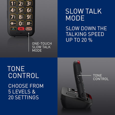 Panasonic KX-TGM426 Six Handset Big Button Cordless Phones Landline Phones Panasonic