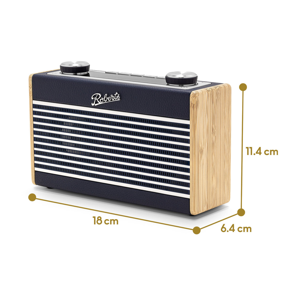 Roberts Rambler Uno DAB/DAB+/FM Bluetooth Digital Radio in Navy Blue Digital Radios Roberts