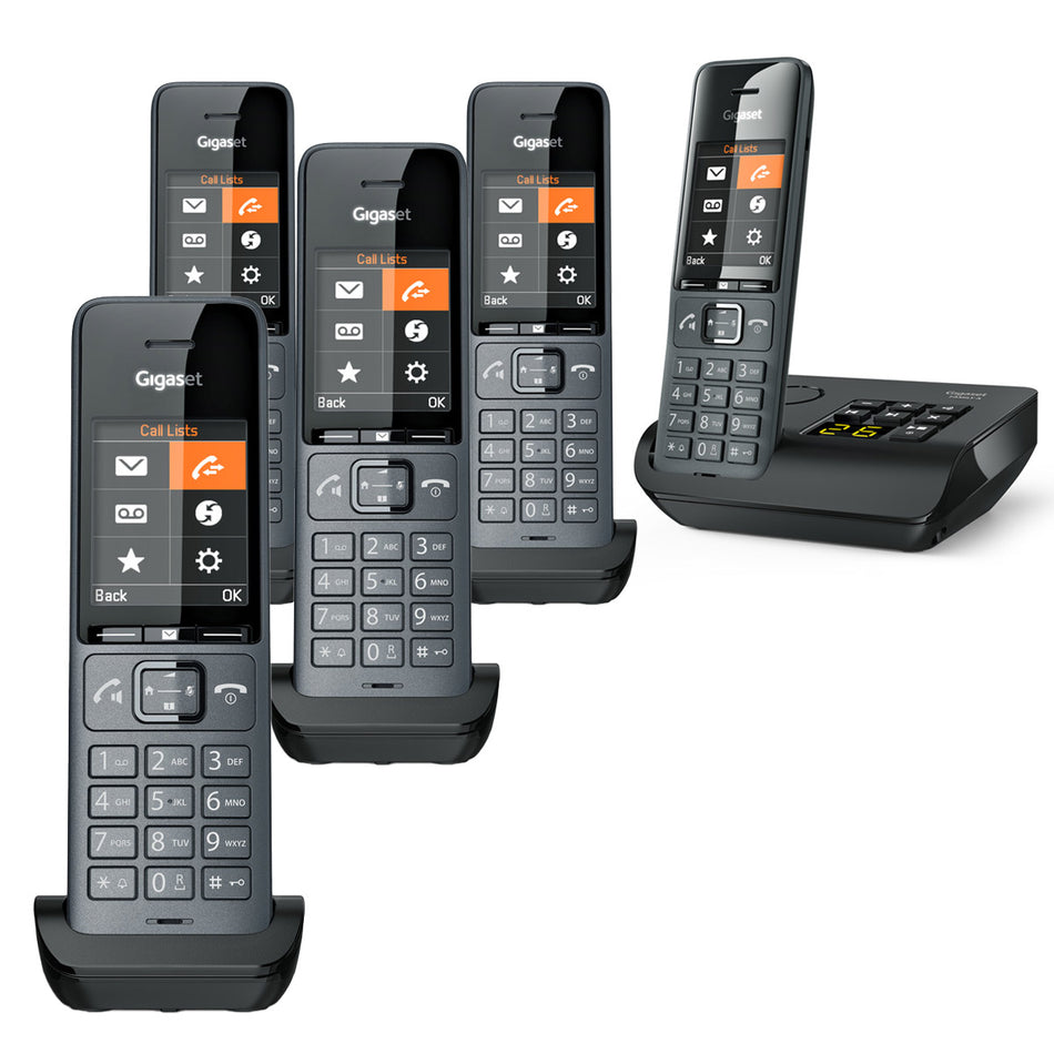 Gigaset Family Plus A Cordless Phones, Five Handset with Answer Machine Landline Phones Gigaset