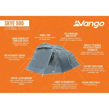 Vango Skye 500 5-Person Tent Tents Vango