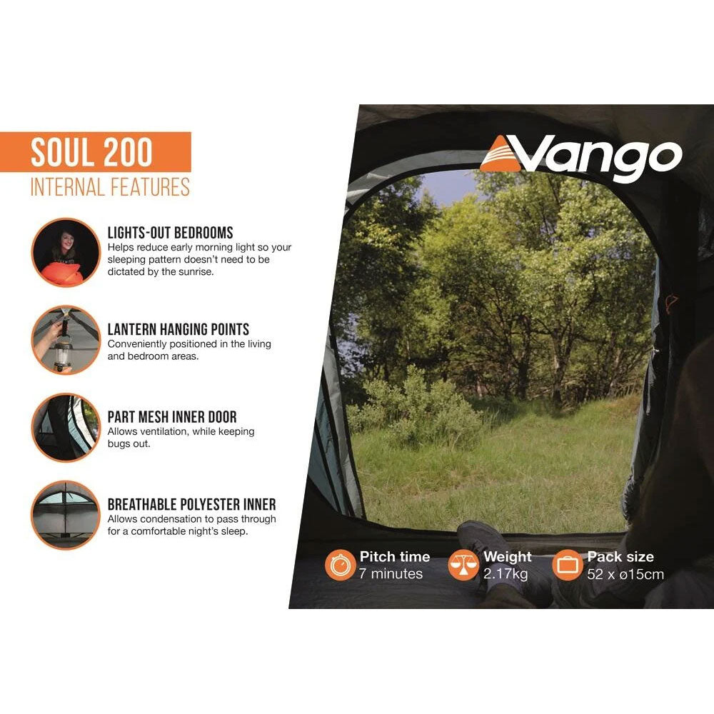 Vango Soul 200 2-Person Tent Tents Vango