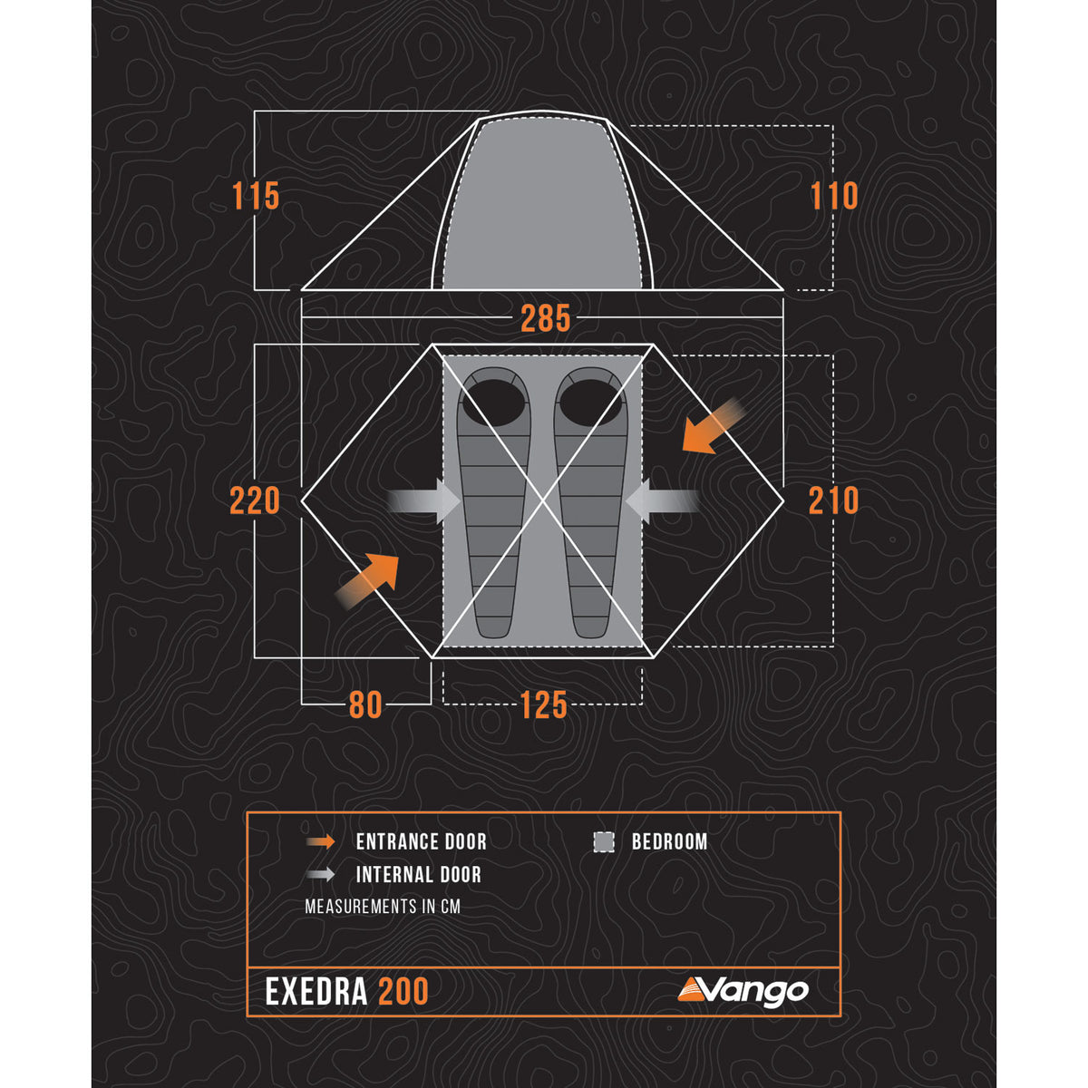 Vango Exedra 200 Lightweight 2-Person Tent Tents Vango