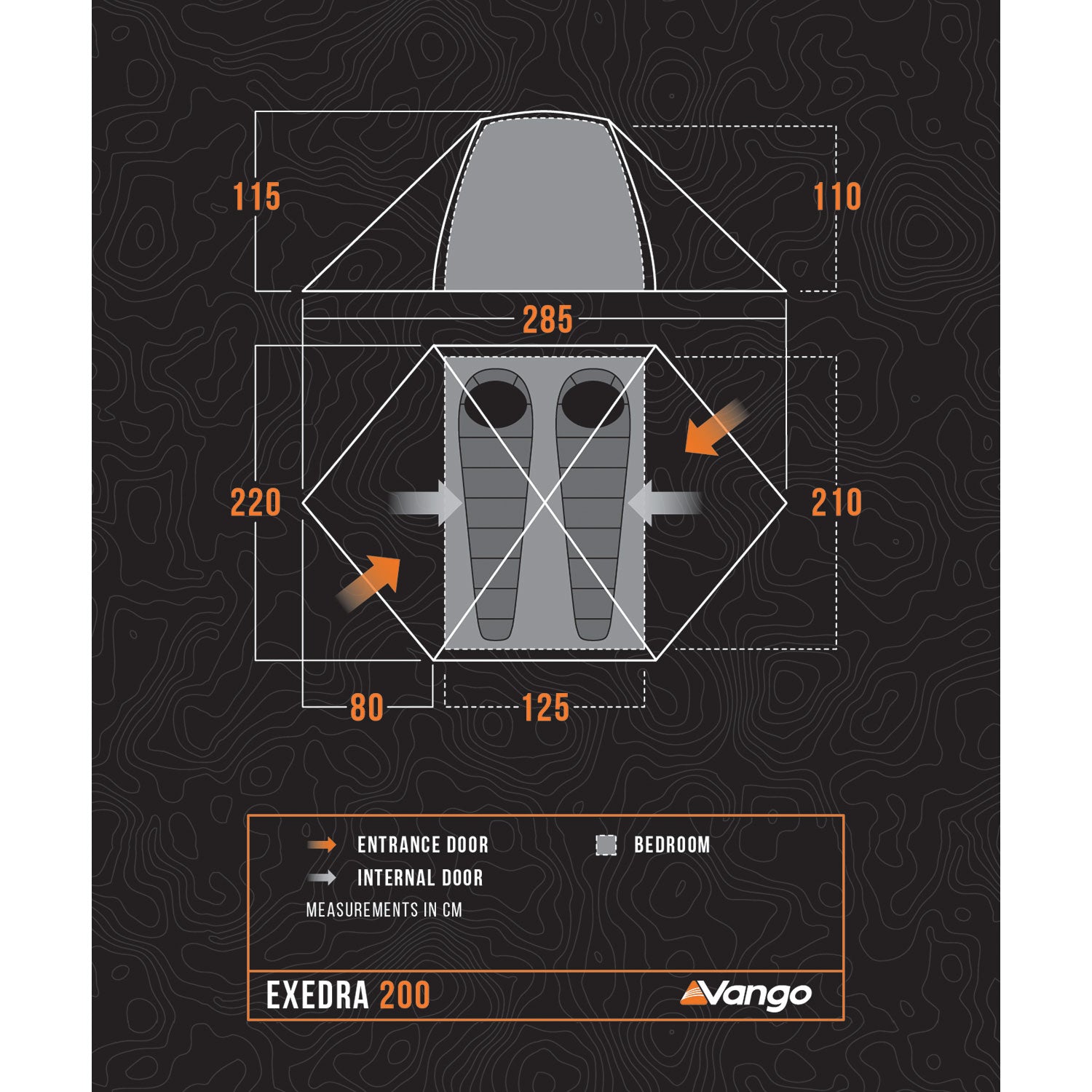 Vango Exedra 200 Lightweight 2-Person Tent Tents Vango