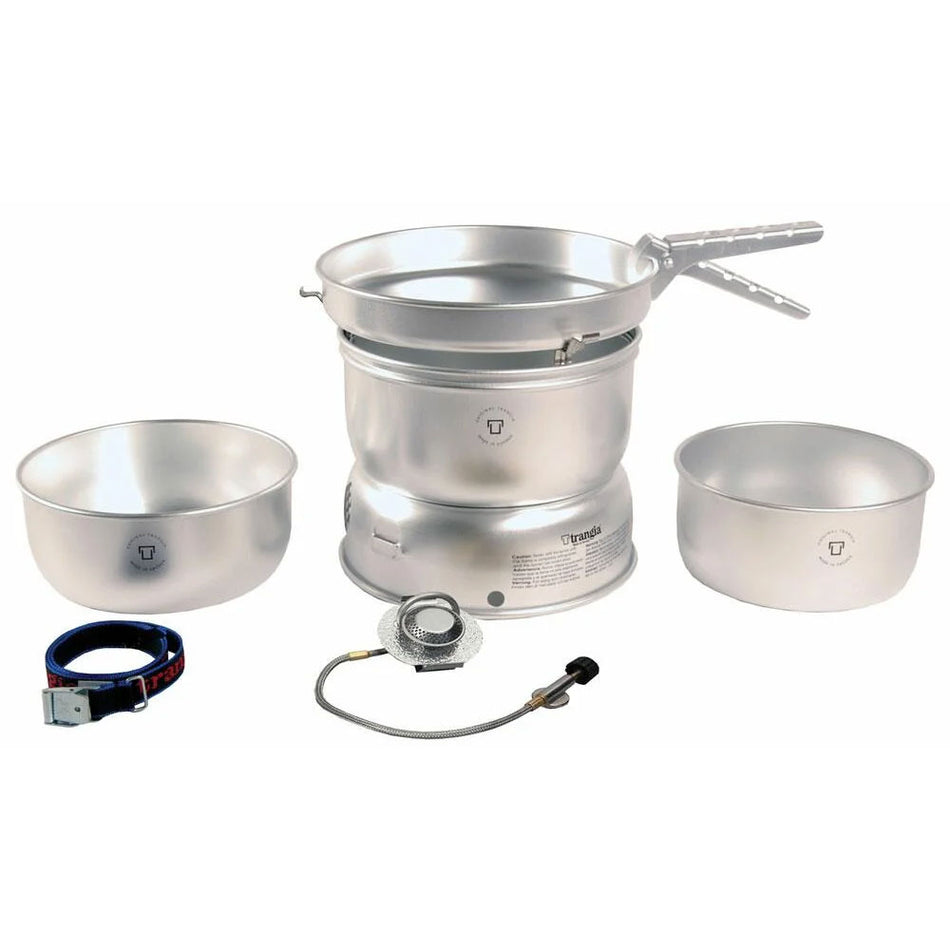 Trangia 25-1 GB Stove Alloy Pans with Gas Burner Camping Accessories Trangia