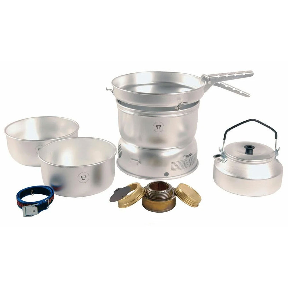 Trangia 27-2 Stove Alloy Pans & Kettle with Spirit Burner Camping Accessories Trangia
