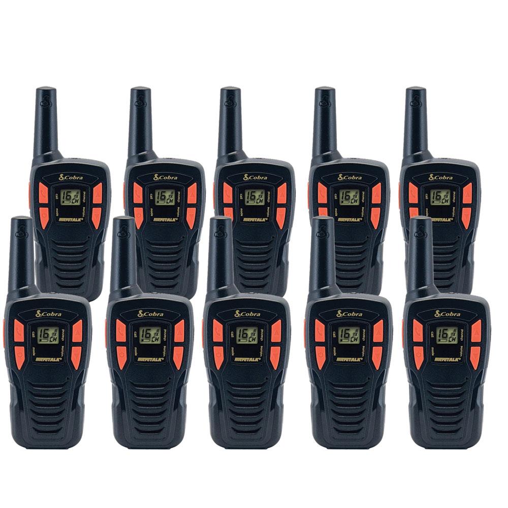 Cobra AM255 Walkie Talkies, Ten Pack Two Way Radios Cobra