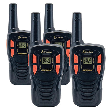 Cobra AM255 Walkie Talkies, Quad Pack Two Way Radios Cobra