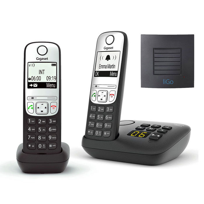 Gigaset A690A Long Range Cordless Phones, Twin Handset Landline Phones Gigaset