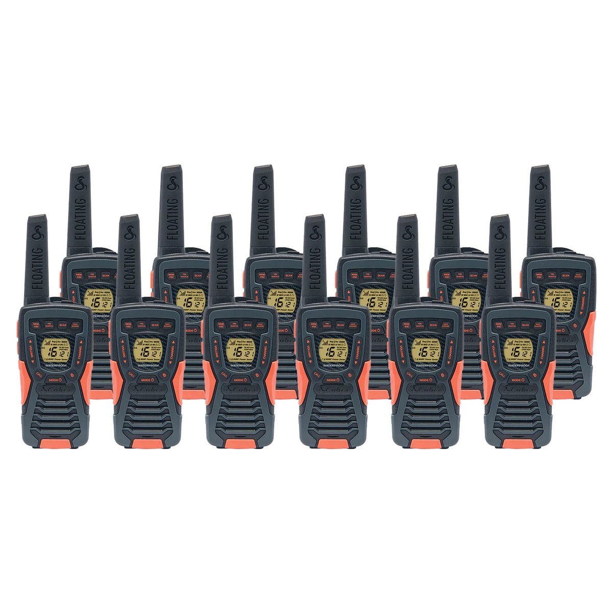 Cobra AM1055 Twelve Pack Walkie Talkies Two Way Radios Cobra