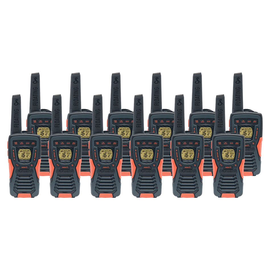 Cobra AM1055 Twelve Pack Walkie Talkies Two Way Radios Cobra