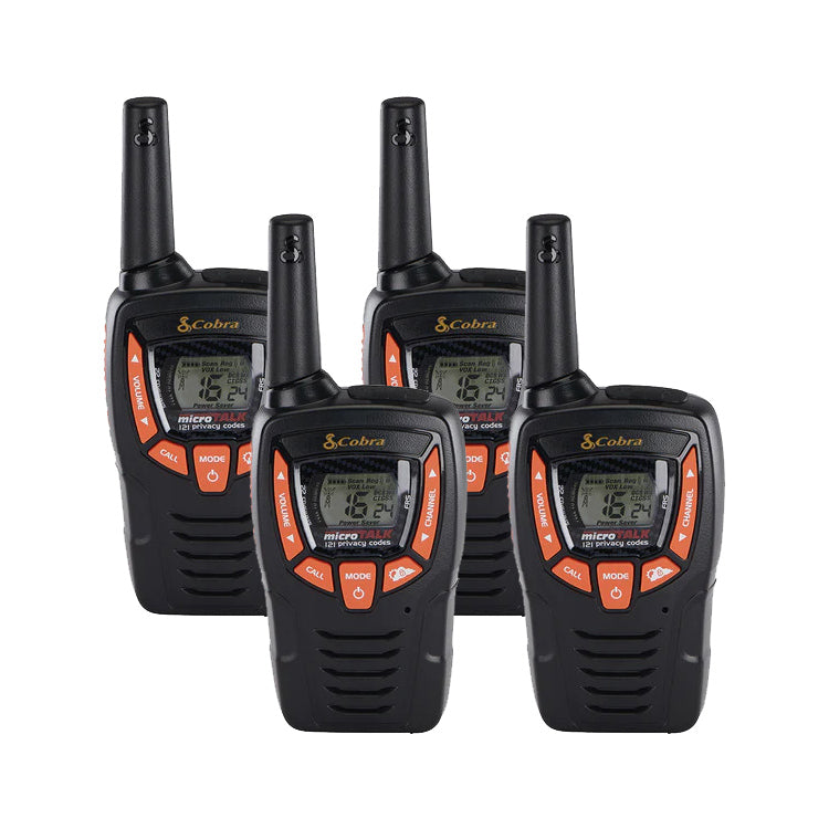 Cobra AM655 Quad Walkie Talkies Two Way Radios Cobra