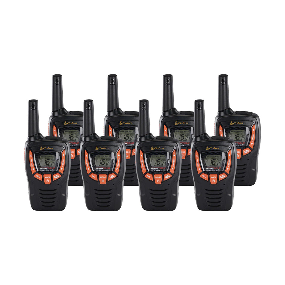 Cobra AM655 Eight Pack Walkie Talkies Two Way Radios Cobra