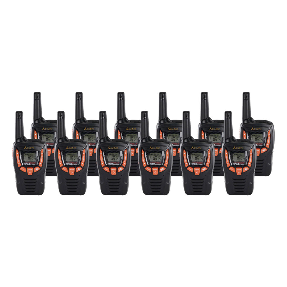 Cobra AM655 Twelve Pack Walkie Talkies Two Way Radios Cobra