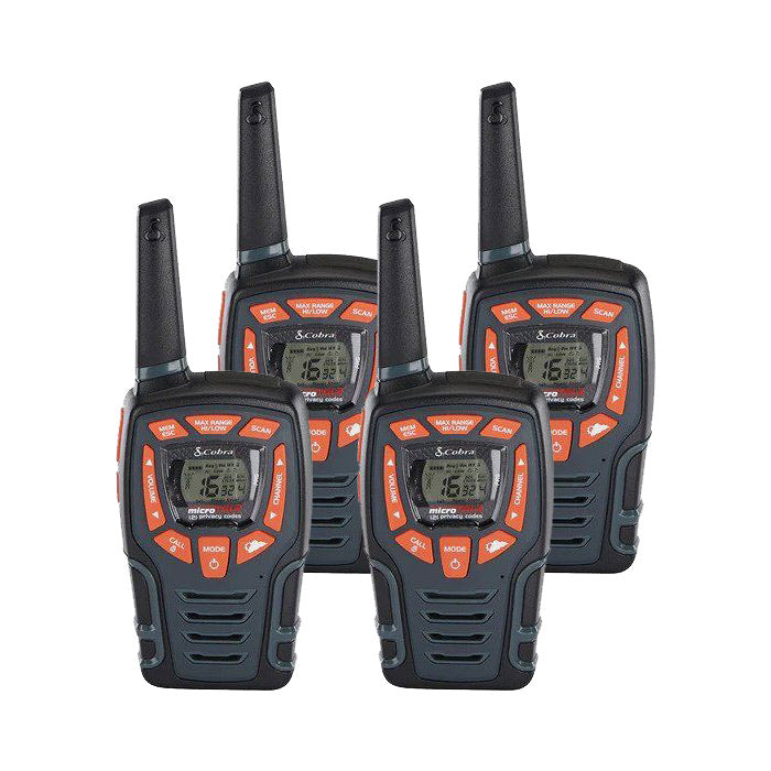 Cobra AM855 Quad Pack Walkie Talkies Two Way Radios Cobra