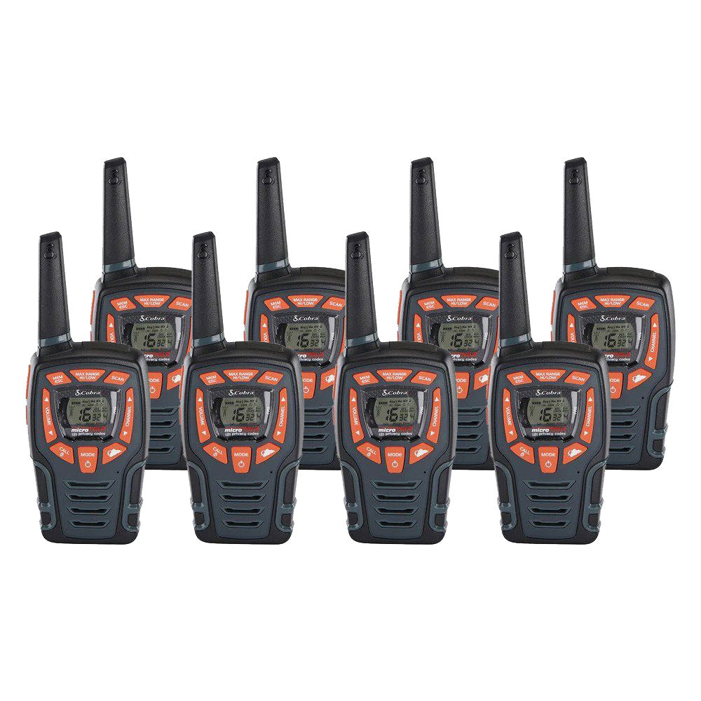 Cobra AM855 Eight Pack Walkie Talkies Two Way Radios Cobra