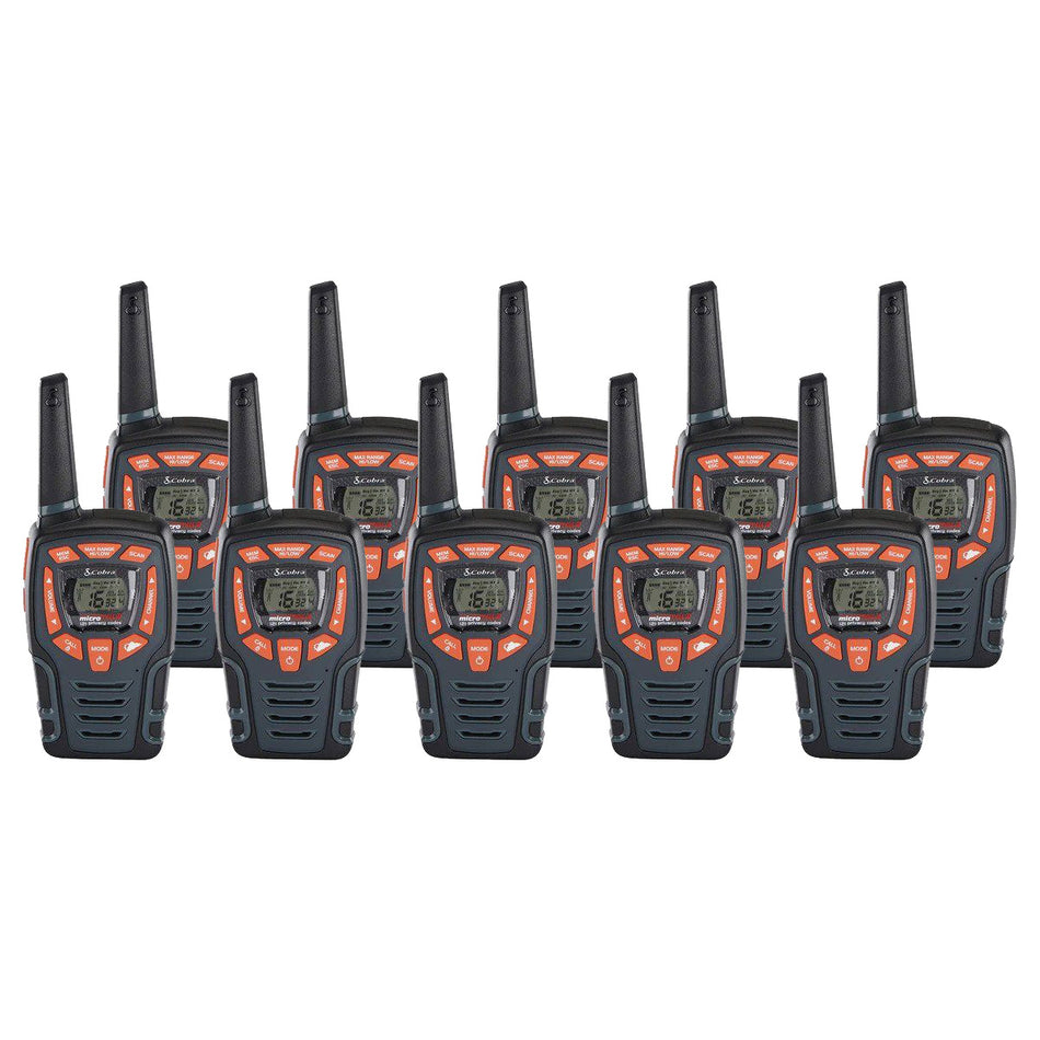 Cobra AM855 Ten Pack Walkie Talkies Two Way Radios Cobra