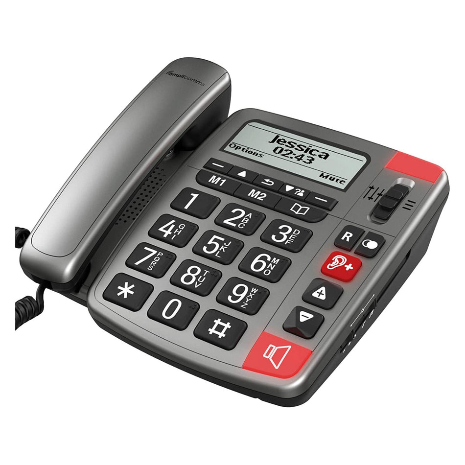 Amplicomms PowerTel 196 Big Button Corded Phone Landline Phones Amplicomms