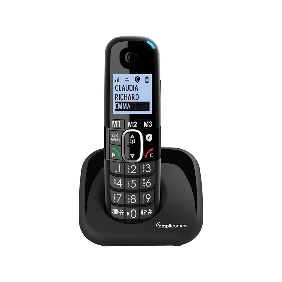 Amplicomms BigTel 1500 Big Button Cordless Phone, Single Handset Landline Phones Amplicomms