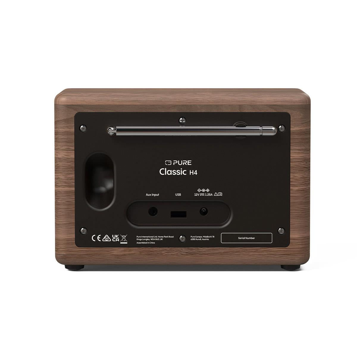 Pure Classic H4 DAB Radio in Black/Walnut Digital Radios Pure