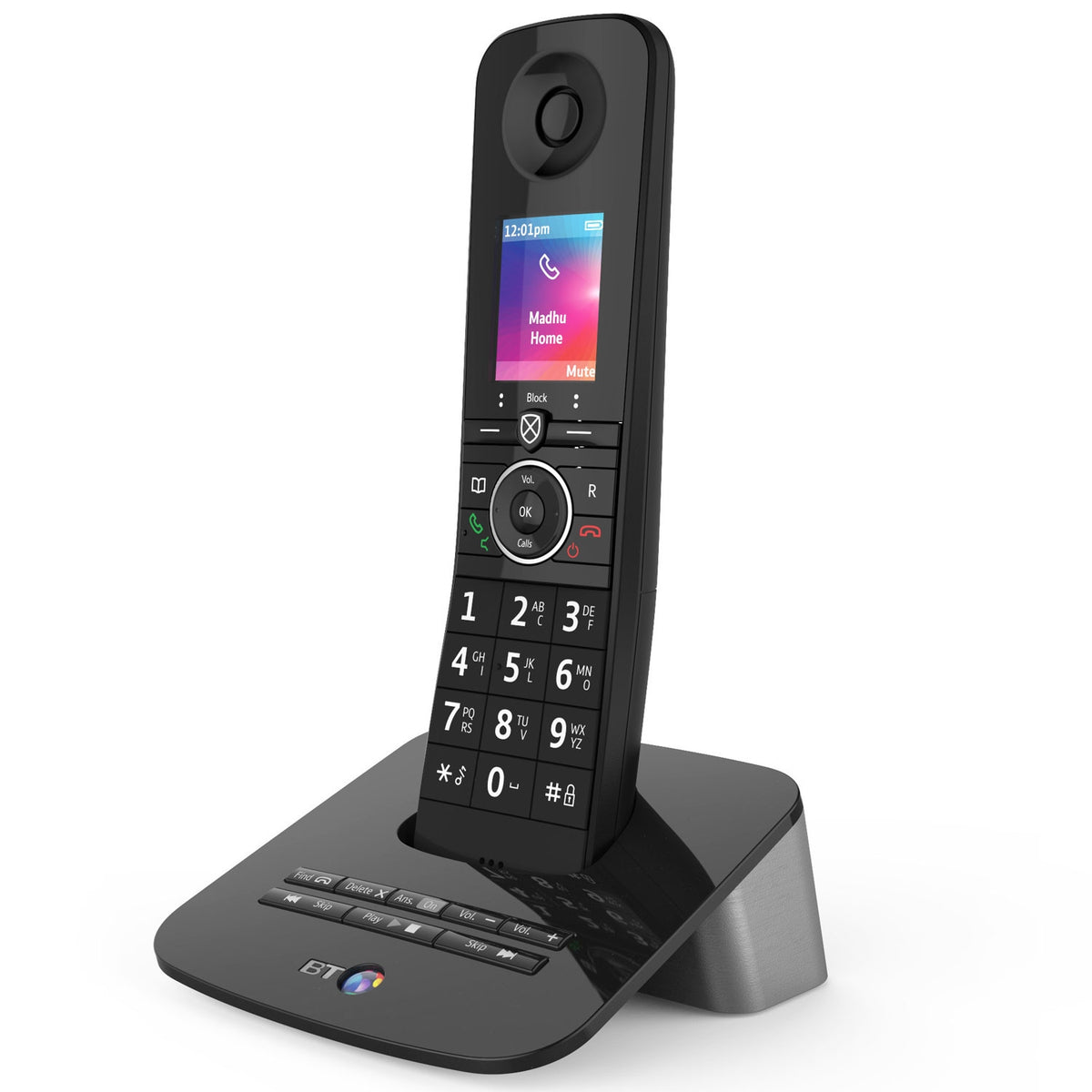 BT Premium Cordless Phone with Advanced Nuisance Call Blocker, Single Handset Landline Phones BT
