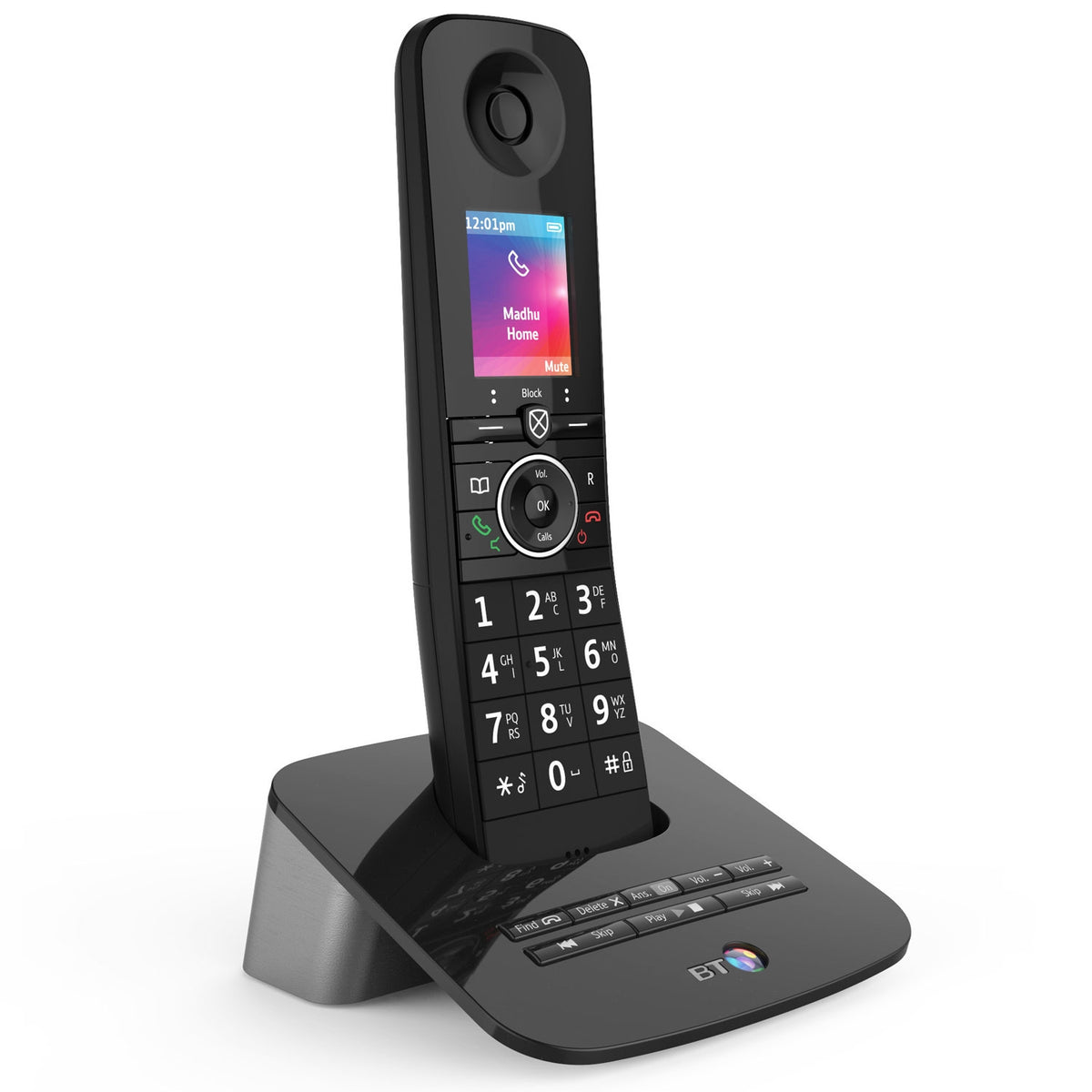 BT Premium Cordless Phone with Advanced Nuisance Call Blocker, Single Handset Landline Phones BT