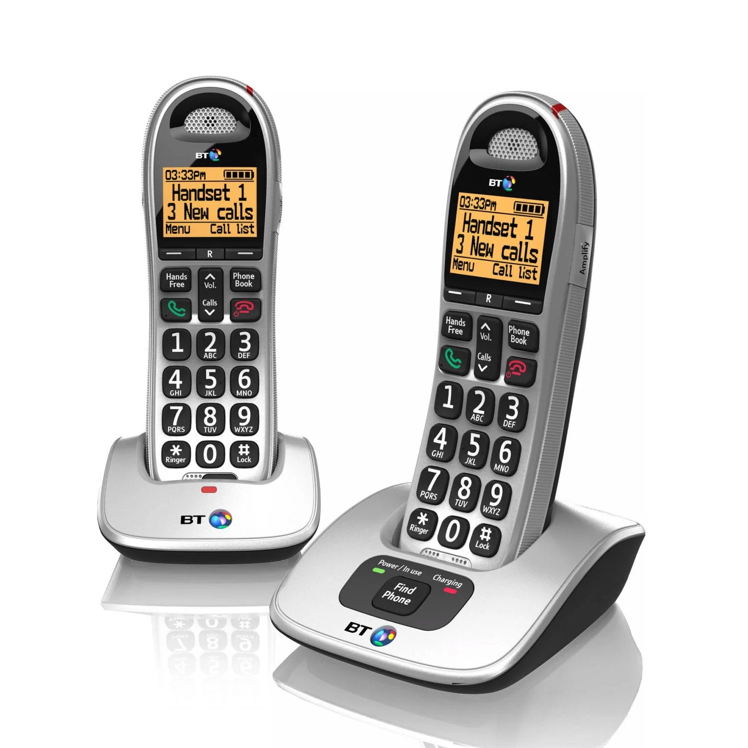 BT 4000 Big Button Cordless Phone, Twin Handset Landline Phones BT