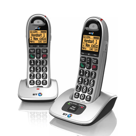 BT 4000 Big Button Cordless Phone, Twin Handset Landline Phones BT