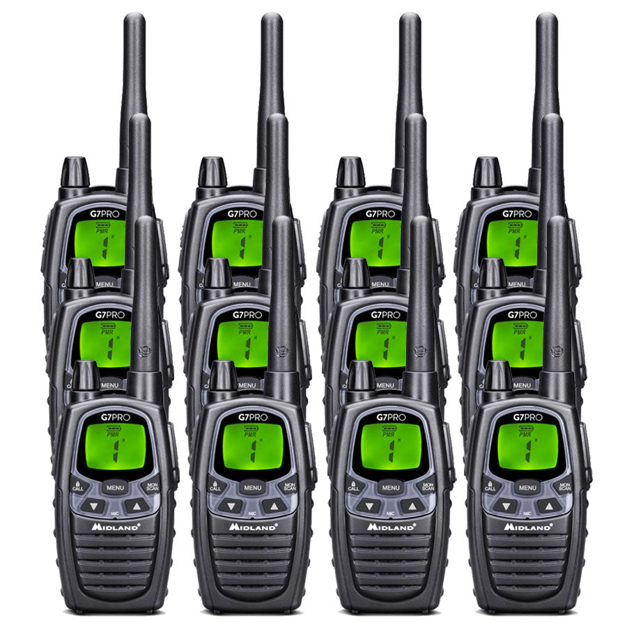 Midland G7 Pro Twelve Pack Walkie Talkie Two Way Radios Midland