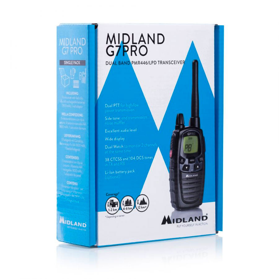Midland G7 Pro Single Walkie Talkie Two Way Radios Midland