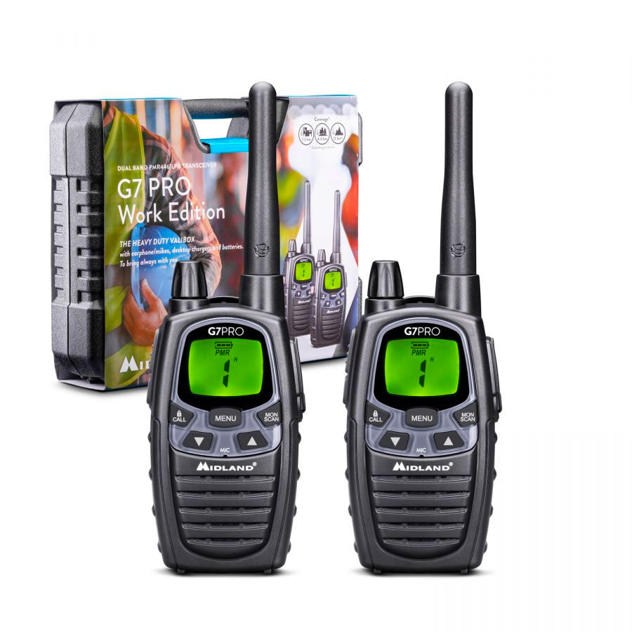 Midland G7 Pro Work Edition Twin Pack Two Way Radios Midland