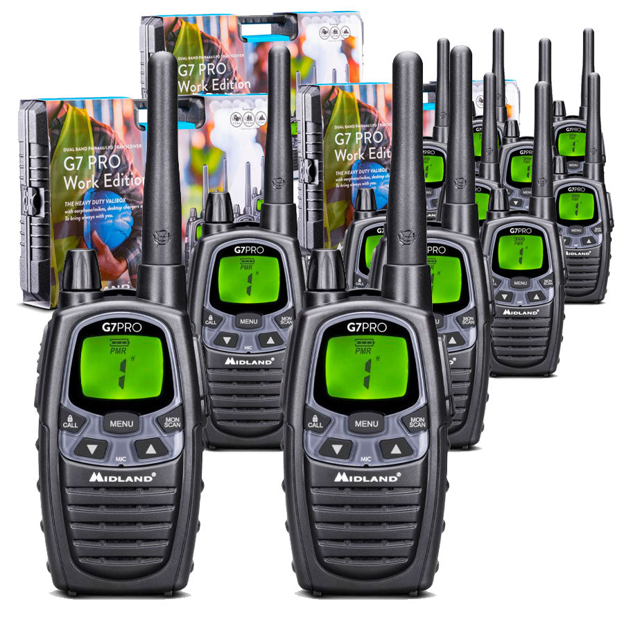 Midland G7 Pro Work Edition Twelve Pack Two Way Radios Midland