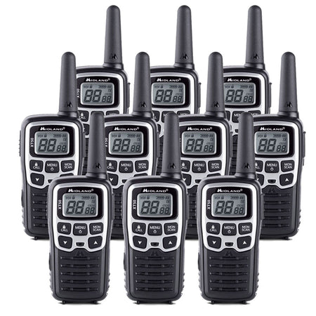 Midland XT50 Ten Pack Walkie Talkies Two Way Radios Midland