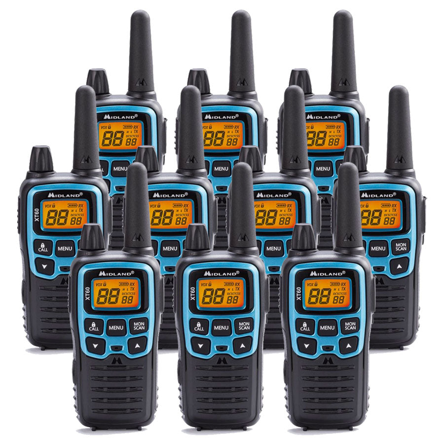 Midland XT60 Ten Pack Walkie Talkies Two Way Radios Midland