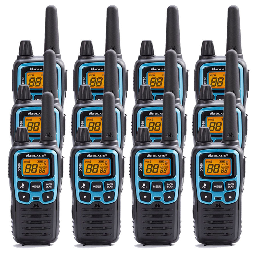 Midland XT60 Twelve Pack Walkie Talkies Two Way Radios Midland