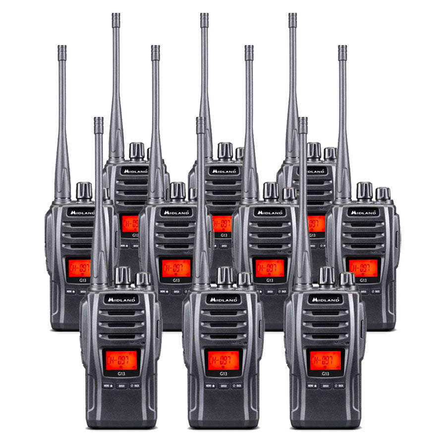 Midland G13 Ten Pack License Free Walkie Talkie Two Way Radios Midland