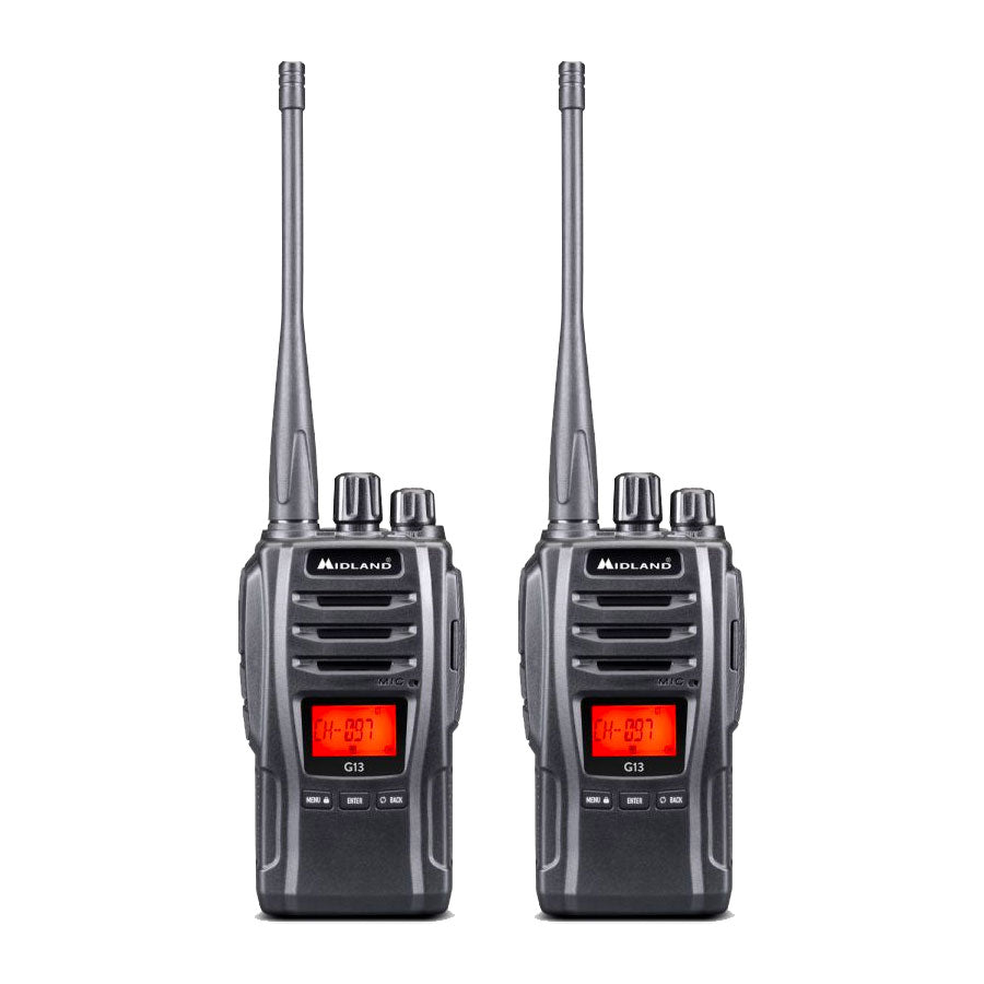 Midland G13 Twin Pack License Free Walkie Talkie Two Way Radios Midland