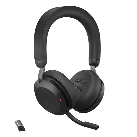 Jabra Evolve2 75 USB-A MS Stereo Headset in Black Wireless Headsets Jabra