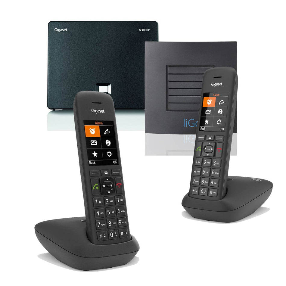 Siemens Gigaset C570 Premium VoIP Phone, Twin Handset with Long Range Landline Phones Gigaset