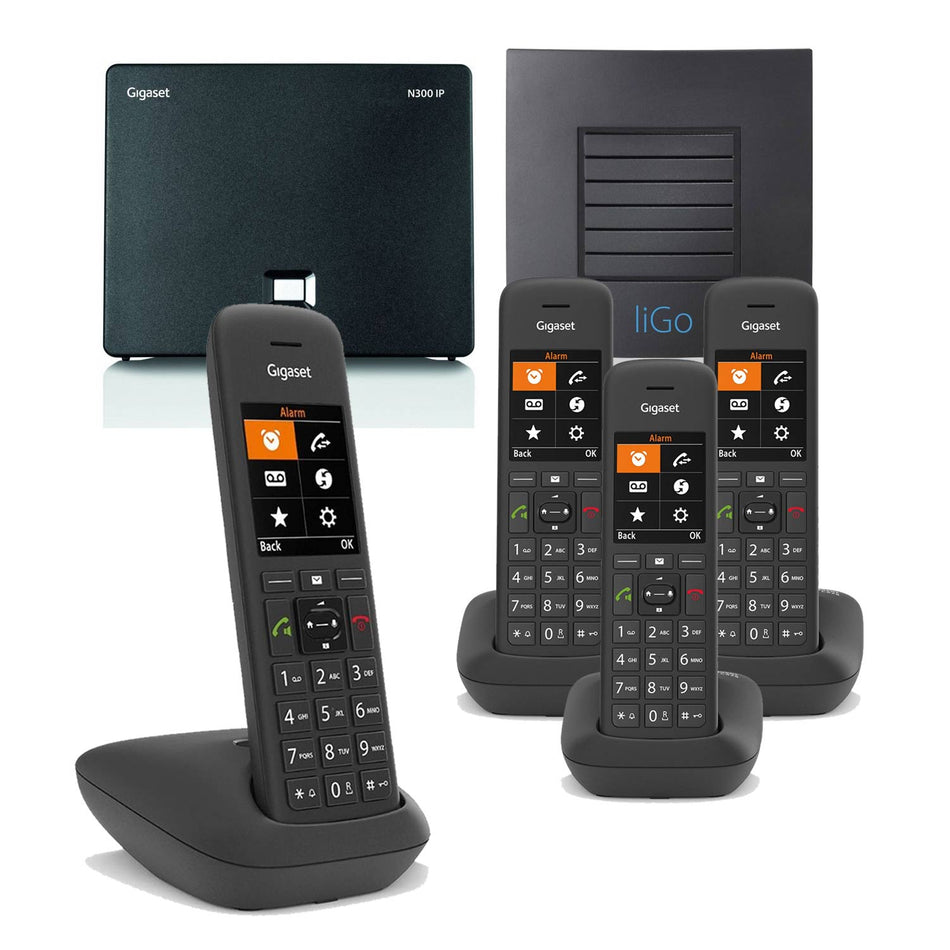 Siemens Gigaset C570 Premium VoIP Phone, Quad Handset with Long Range Landline Phones Gigaset