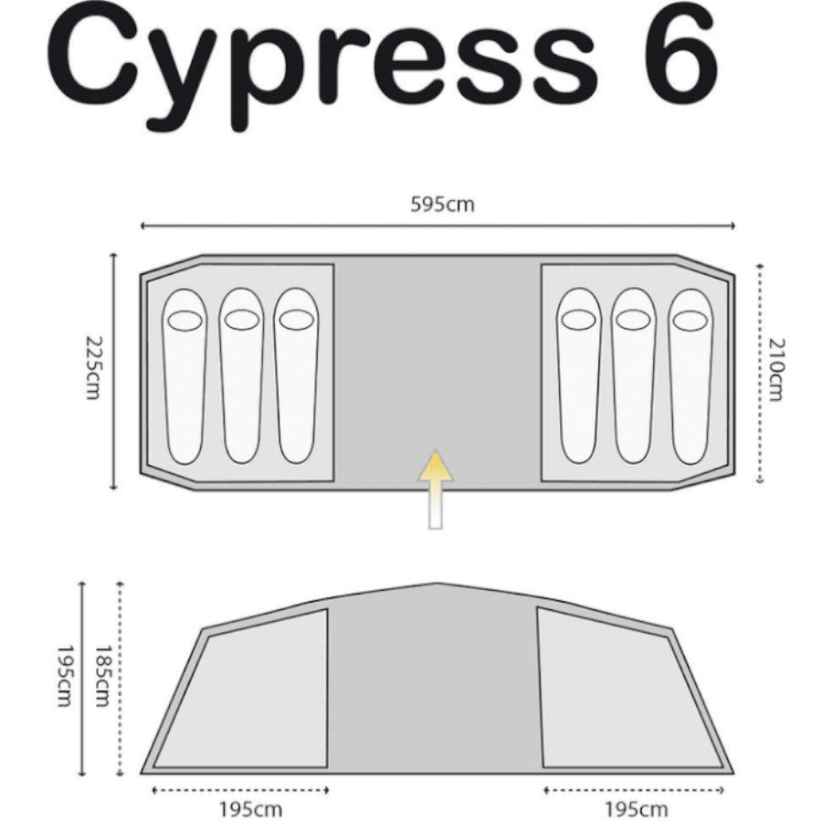 Highlander Cypress 6-Person Tent Tents Highlander