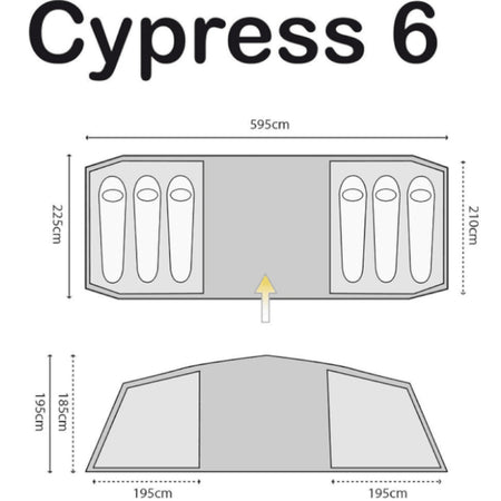 Highlander Cypress 6-Person Tent Tents Highlander