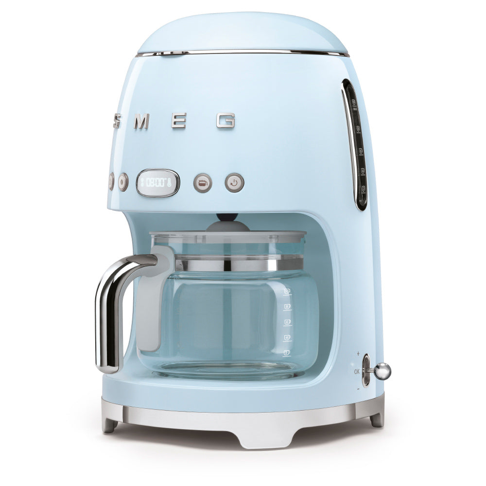 Smeg DCF02PBUK Drip Coffee Machine in Pastel Blue Coffee Machines Smeg