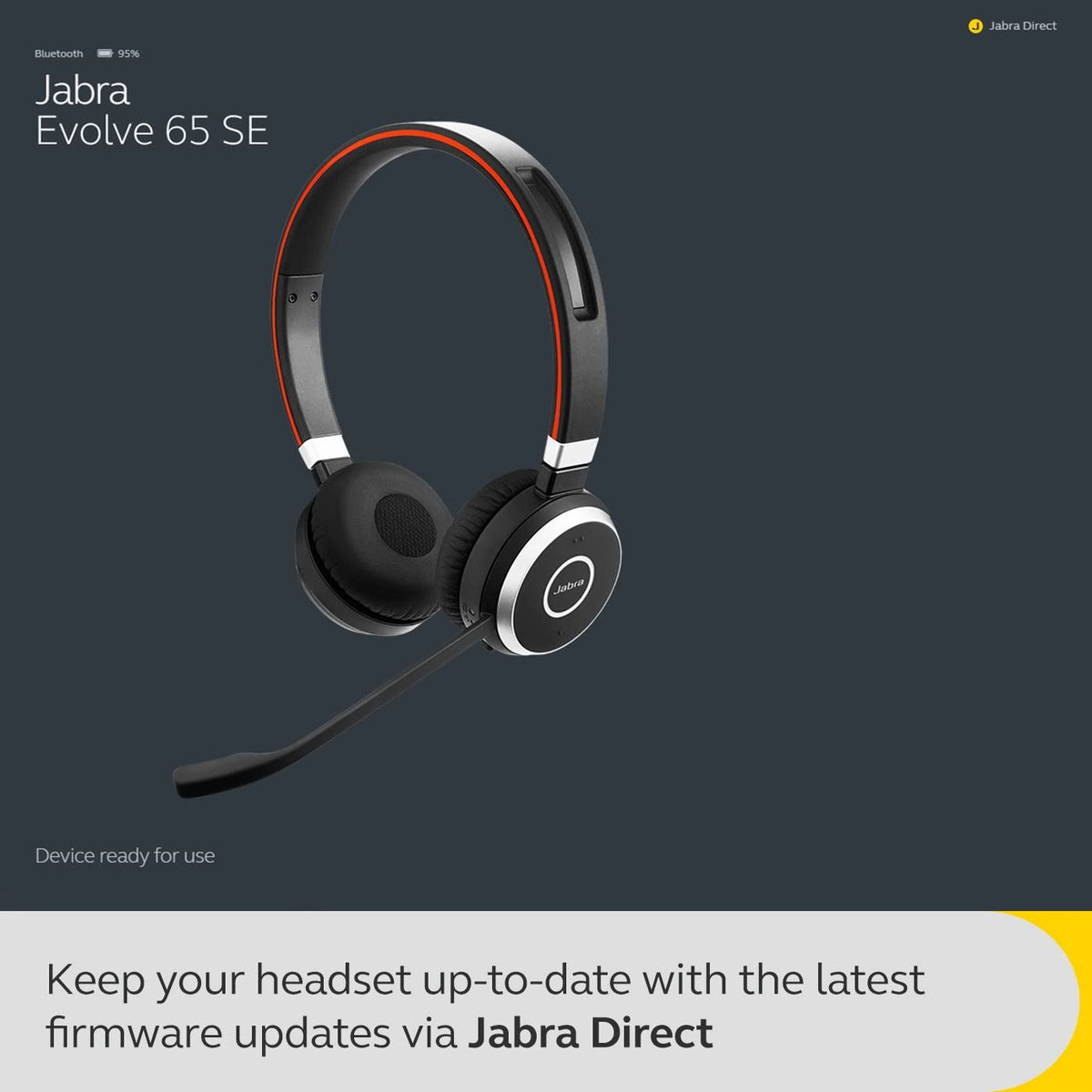 Jabra Evolve 65 SE MS Stereo Corded Headset with Charging Stand Wireless Headsets Jabra