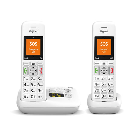 Gigaset Premium E390A Cordless Phone, Twin Handset with Big Buttons Landline Phones Gigaset