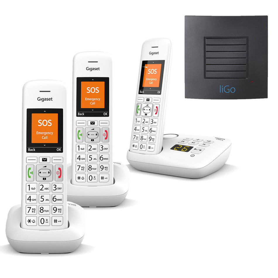 Gigaset E390A Trio Big Button with Long Range Landline Phones Gigaset
